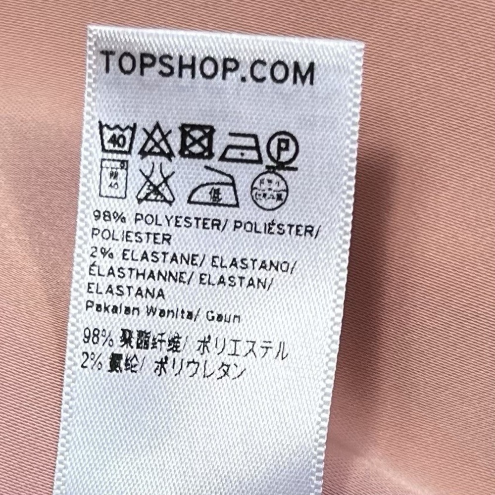 Topshop Asymmetrical Ruffle Midi Dress Dusty Rose Size 8 Prom Soft Girl Romantic - Picture 9 of 14